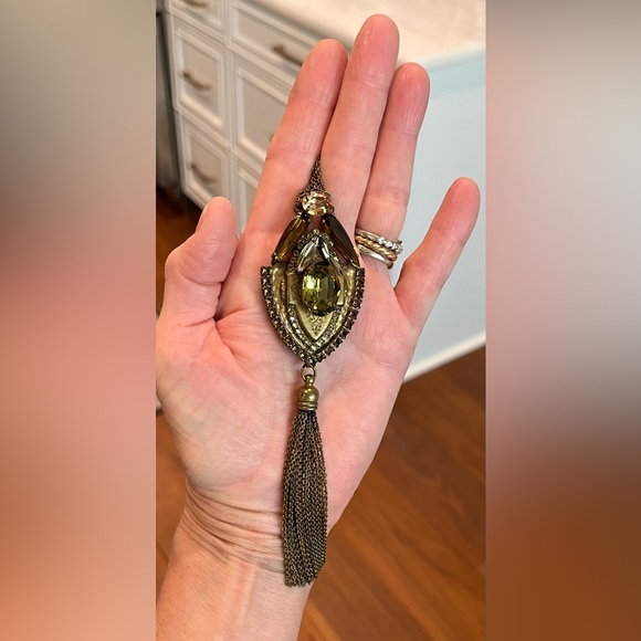 SORRELLI ANTIQUE BRASS STATEMENT NECKLACE - Picture 8 of 16